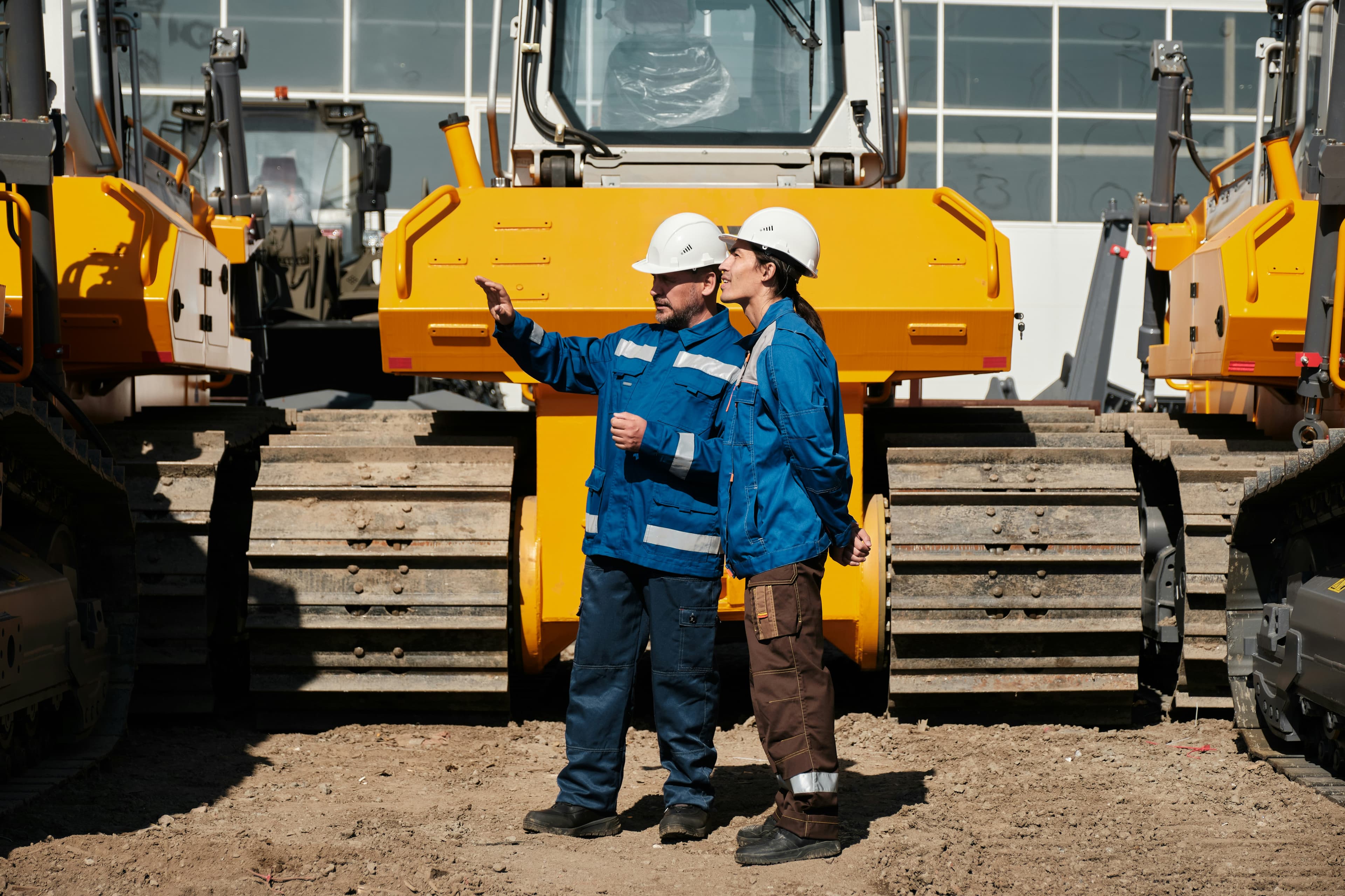 Construction crew on a job site
