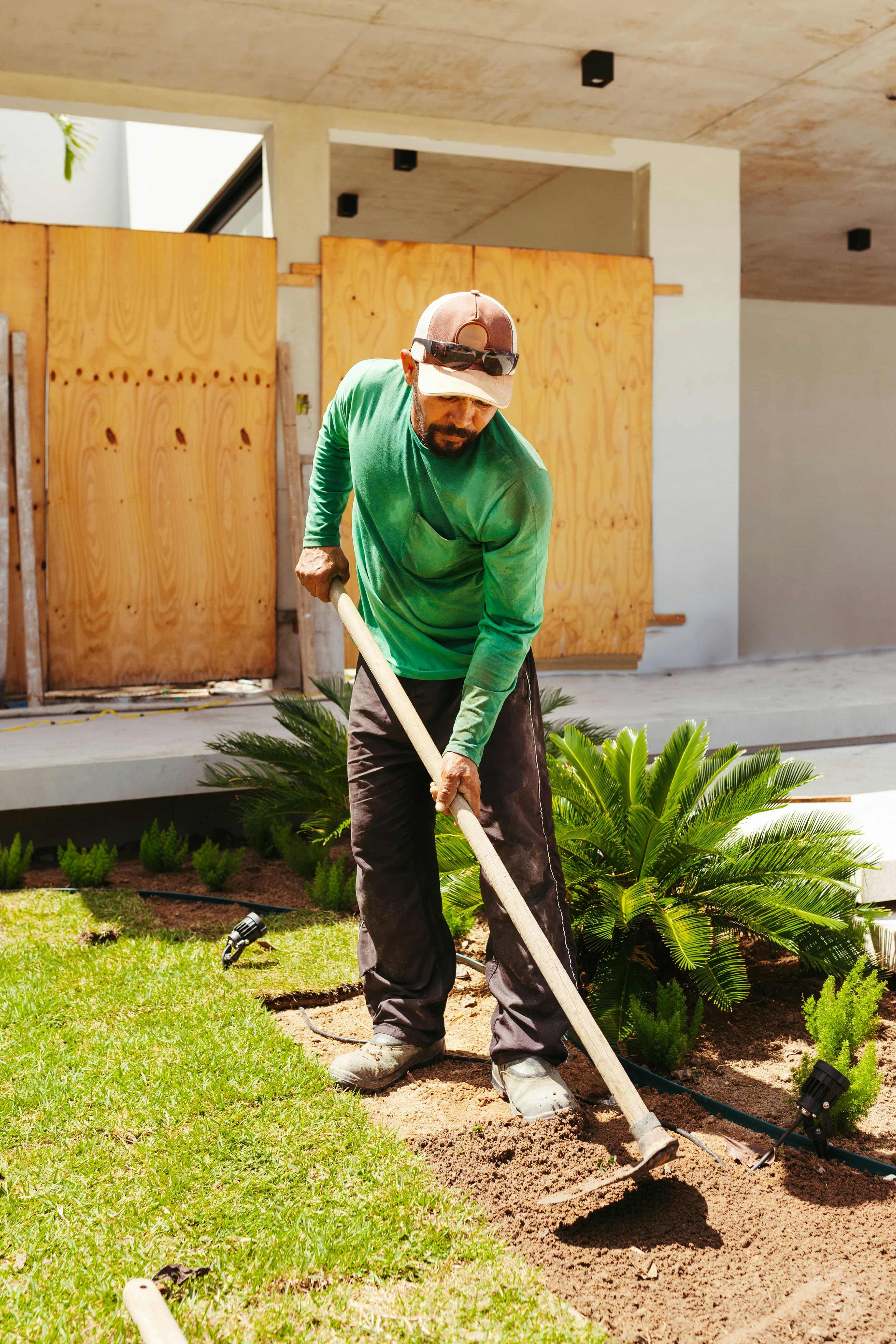 Landscaping crew at work