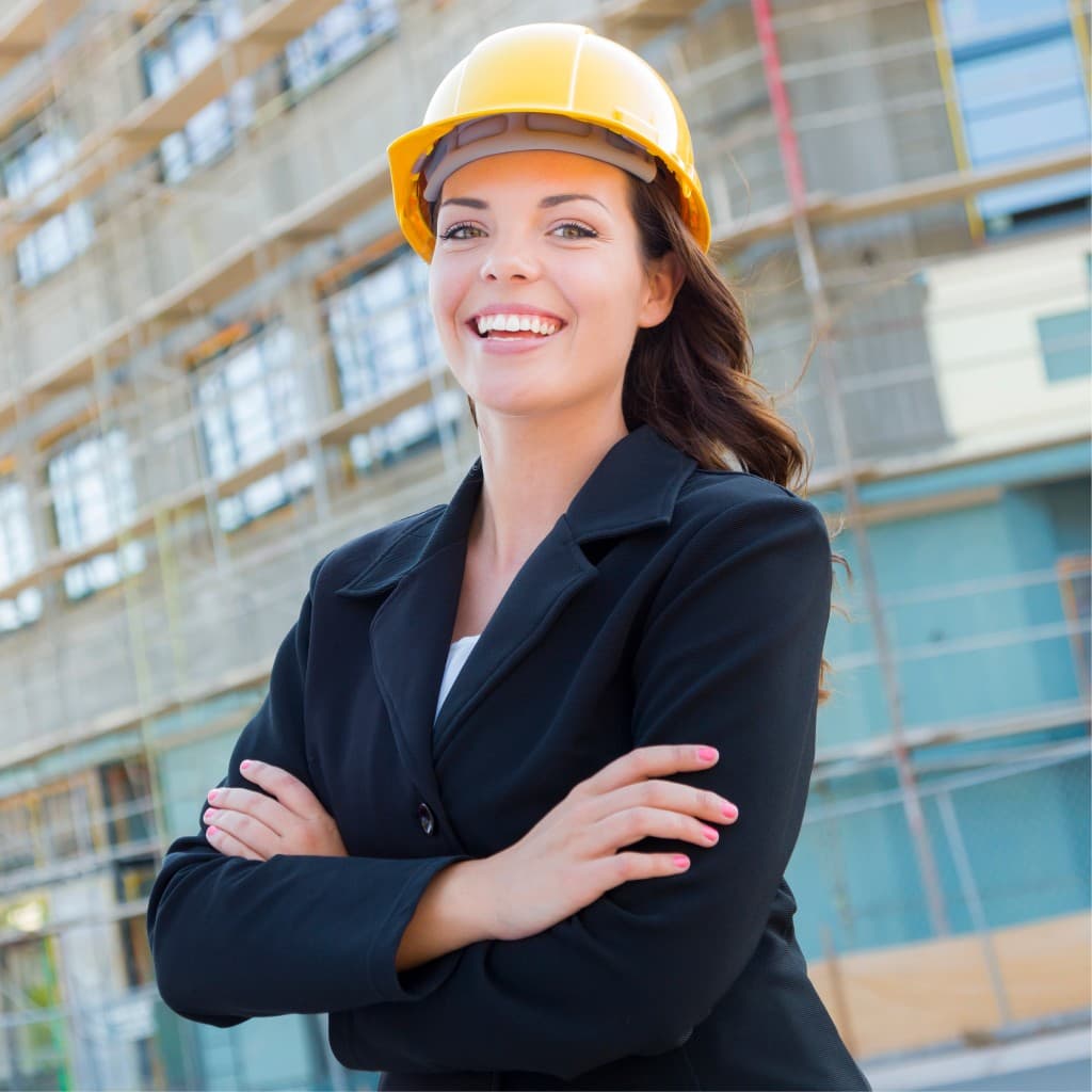 Construction professional on a job site
